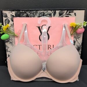 Victoria Secret Pink Wear Everywhere Super Push Up Bra 34C Macaron